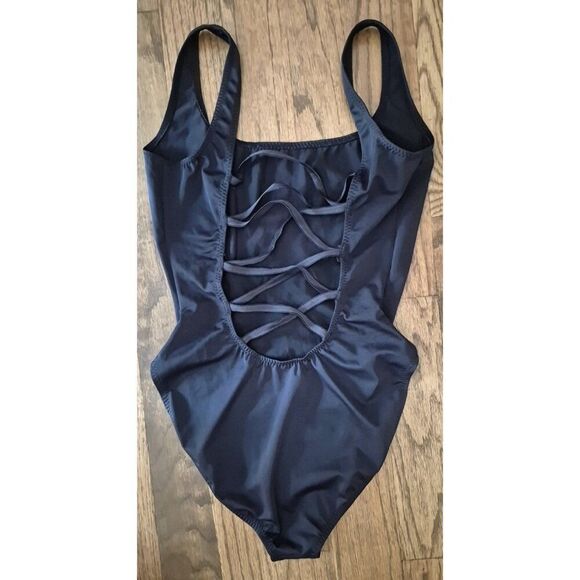 Norma Kamali Sexy Strappy Back One-piece Swimsuit Bathingsuit Women's Size Large - Picture 2 of 3